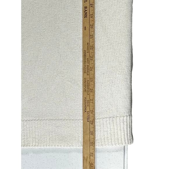 Studio Park X Shaun Killinger Ruffle Neck Wrist Sweater Size 5X Cream Ivory - Picture 8 of 8